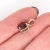 Red 2.2ct Red Garnet Solitaire Pendant in Solid 14K Yellow Gold Round 8mm For Sale - Image 8 of 8