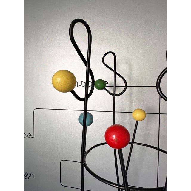 Black Clé de Sol Coat Rack by Roger Feraud, France, 1950s For Sale - Image 8 of 16