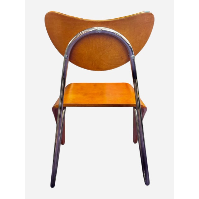 Late 20th Century Mid-Century Modern Danish Bentwood and Chrome Chair For Sale - Image 4 of 6