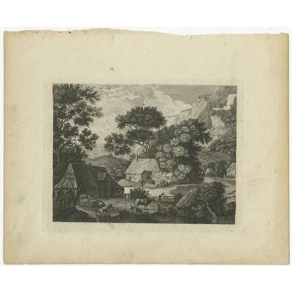 Sayer, Illustrations of Landscapes and Village Scenes, 1775, Prints, Set of 2 For Sale - Image 3 of 11