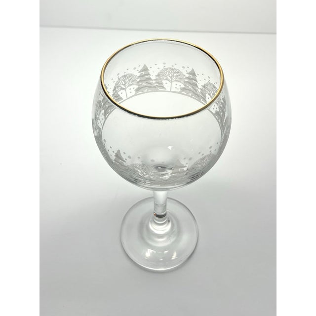 Lynn’s China “Pines” Set of 4 Wine, Water or All Purpose Glasses For Sale - Image 4 of 4