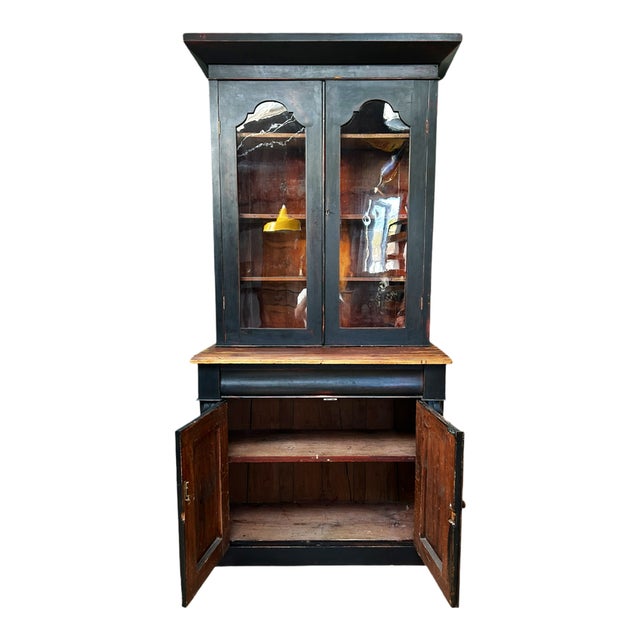 Victorian Pine Dresser with Original Float Glass, 1890s For Sale - Image 5 of 18