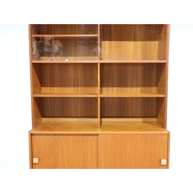 Mid 20th Century Mid Century Modern Vintage Teak Display China Cabinet by Domino Mobler Danish For Sale - Image 5 of 15