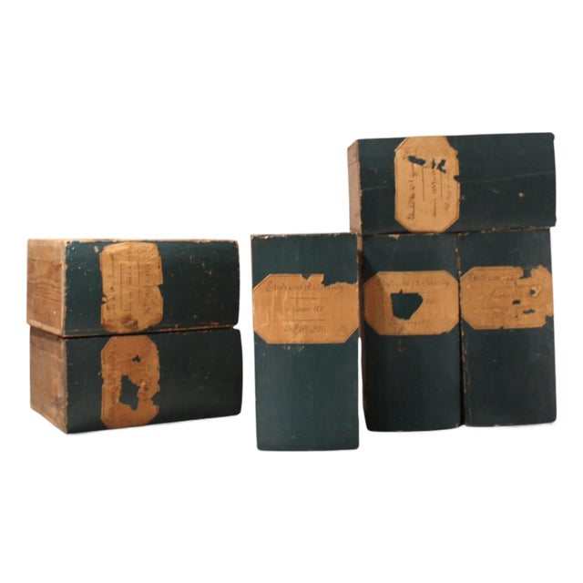 19th Century French Atique Set of 2 Wood Book Boxes For Sale
