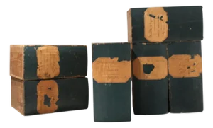 19th Century French Atique Set of 2 Wood Book Boxes