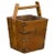19th Century Antique Chinese Wood & Metal Grain Basket with Carrying Handle For Sale - Image 13 of 13