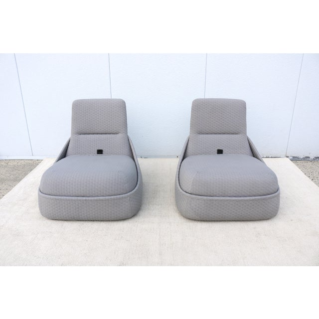 Steelcase Modern Patricia Urquiola for Coalesse Hosu Lounge Chairs With Ottoman - A Pair For Sale - Image 4 of 18