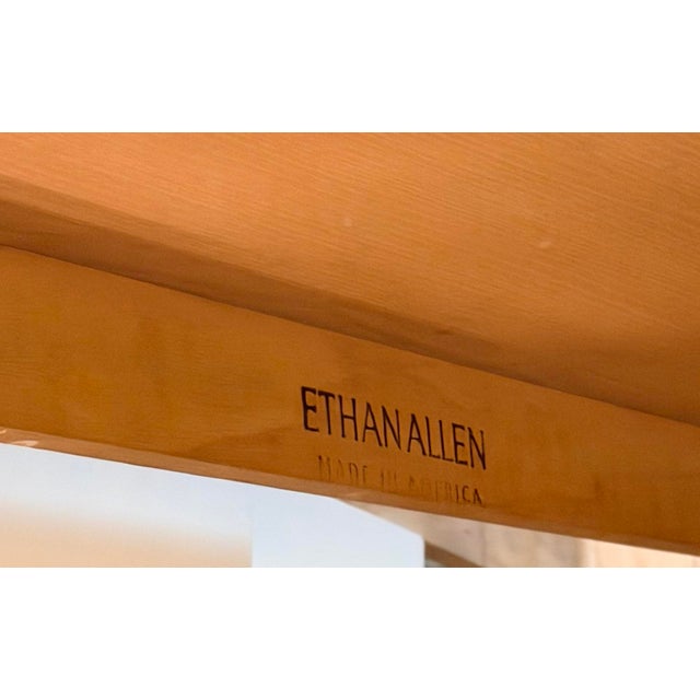 Sand Ethan Allen Horizons Collection Solid Wood Coffee Table With Lower Shelf For Sale - Image 8 of 9