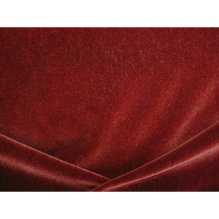 Jb Martin Nevada Rootbeer Canyon Red Mohair Velvet Upholstery Fabric- 5-7/8 yards For Sale