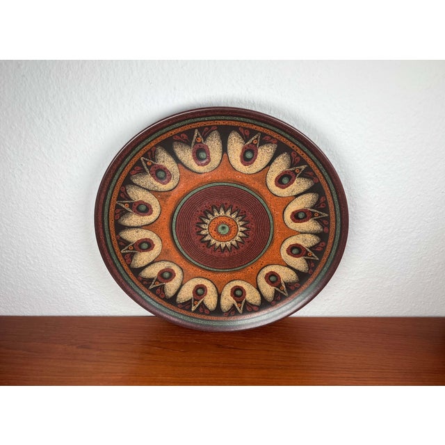 Vintage German Large Ceramic Wall Plate from KMK Keramik Manufaktur Kupfermühle, 1970s For Sale - Image 13 of 15