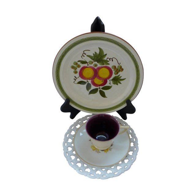 Vintage Mismatched Lunch Setting - Set of 4 For Sale