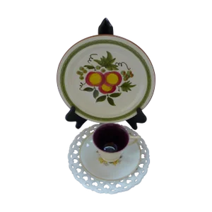 Vintage Mismatched Lunch Setting - Set of 4
