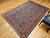 Vintage Persian Tabriz Afshan Rug, Hand-Knotted Wool, Allover Geometric Caucasian Kuba Pattern, Navy & Red, 5x9 For Sale In Chicago - Image 6 of 18