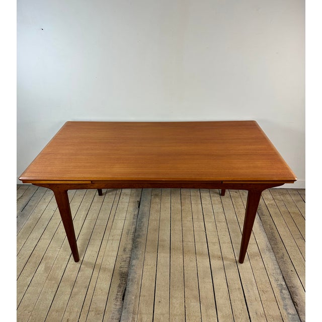 Vintage Scandinavian Teak Dining Table with 2 Integrated Extensions, 1970s For Sale - Image 13 of 13