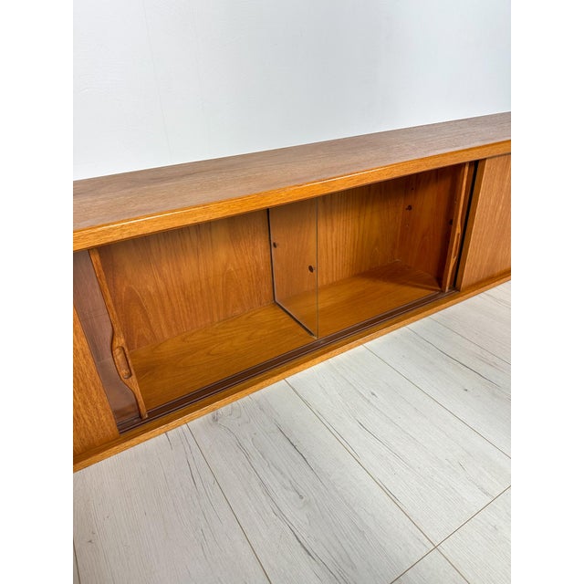 Mid-Century Teak Floating Wall-Mounted Sideboard from Bartels, 1960s For Sale - Image 6 of 11