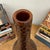 Textured Reddish Brown & Black Glazed Ceramic Vase For Sale - Image 9 of 9