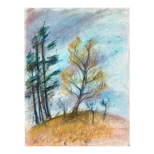Alexandra Merker Autumn Pastel Drawing
