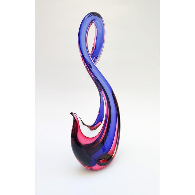 After Flavio Poli, Swan Sculpture, 1970s, Murano Glass For Sale - Image 9 of 12