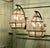 Industrial Large Octagonal Painted Brass Wall Lanterns, 1960, Set of 2 For Sale - Image 3 of 9
