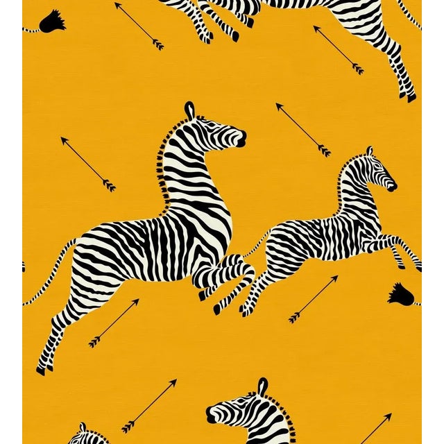 Traditional The House of Scalamandré Zebras Outdoor Fabric, Yellow For Sale - Image 3 of 3