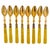 Victorian Antique 19th Century French Vermeil Fruit Service Set With Faux Amber Handles - 24-PCS Set For Sale - Image 3 of 11
