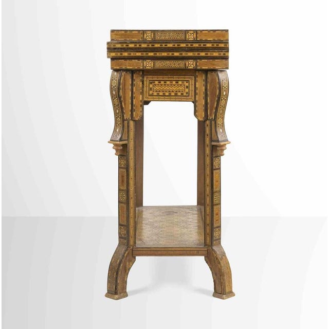 Vintage Wood Game Table with Inlaid Design, Italy, Early 20th Century For Sale - Image 6 of 9