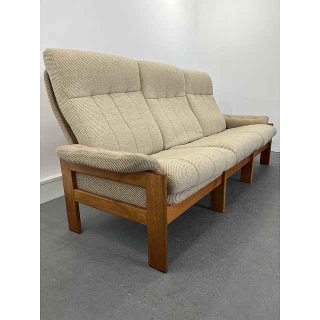 Beige Mid-Century Danish Beige Teak Sofa by Svend Skipper for Skipper Møbel,1960s For Sale - Image 8 of 14