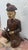 Chinese Mid 20th Century Hand-Carved Chinese Wooden Figural Sculpture of Seated Musician Holding Musical Instrument For Sale - Image 3 of 12