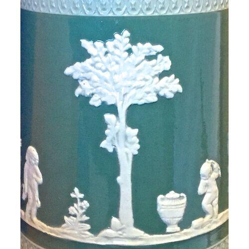 Ceramic Antique Bas Relief Style Classical Scenes Pitcher For Sale - Image 7 of 8