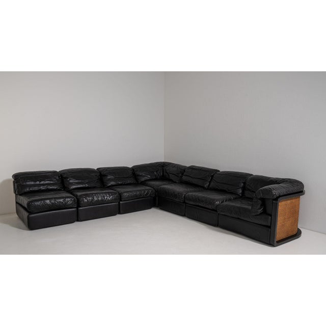 19th Century 19th Century France Black Leather Sofa For Sale - Image 5 of 10