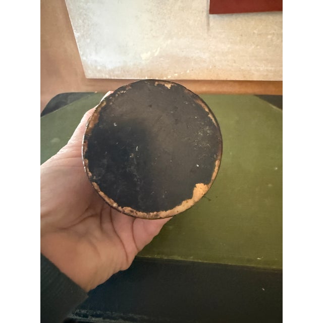 Vintage Sarome Table Lighter Japan Deep Brown Horn Inlay Mid Century Decor For Sale In Chicago - Image 6 of 9