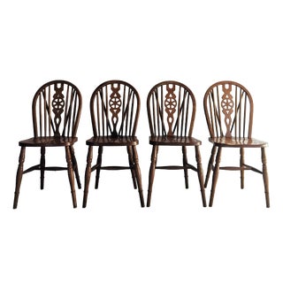 Antique Windsor Dining Chairs, 1920s, Set of 4 For Sale