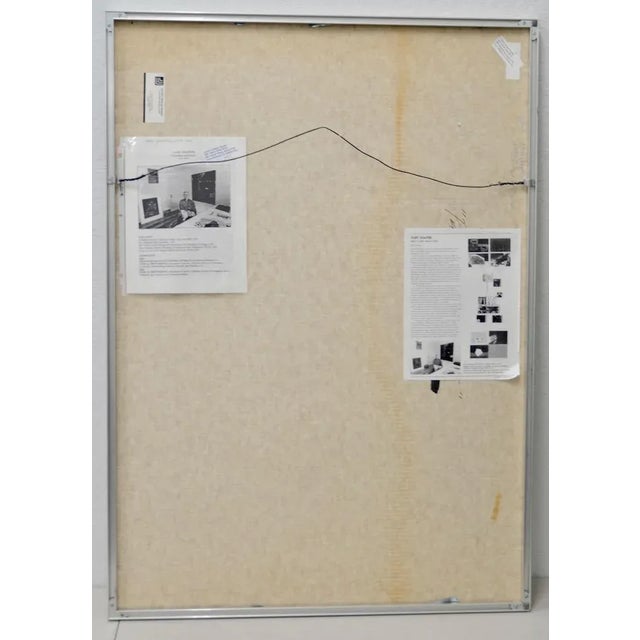 Paper Gary Shaffer "Untitled Silver Circle" Textured Collograph c.1980s For Sale - Image 7 of 8