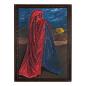 "Desert Storm" Large Scale Figurative Oil on Canvas 1991