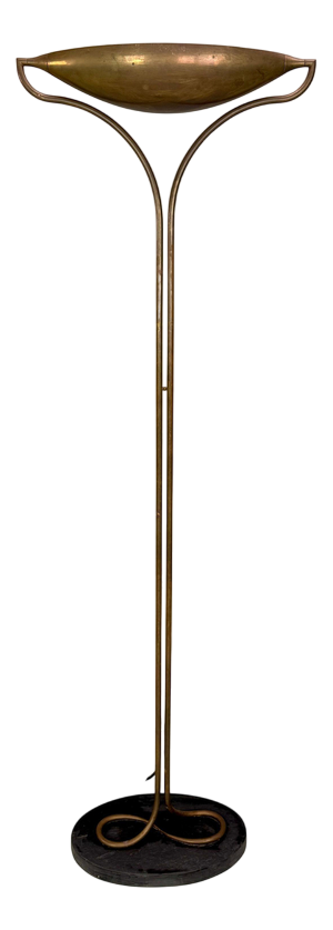 Messing Floor Lamp attributed to Florian Schultz, 1979