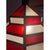 1990s Art Deco Style White Milk & Red Glass Chandelier, Pendant or Lantern, a Pair For Sale - Image 13 of 18