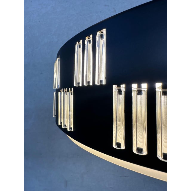 Vintage Space Age Pendant Lamp in Glass, 1970s For Sale - Image 3 of 11