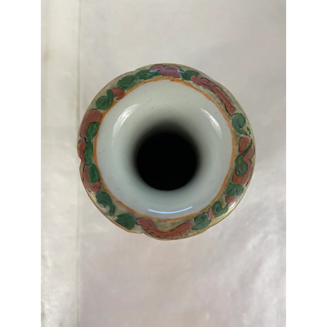 Late 19th Century Small Chinese Rose Medallion Vase For Sale - Image 5 of 12