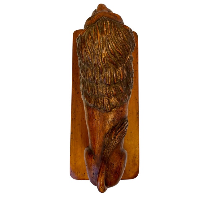 Late 19th Century Hand-Carved Wood Lion Sculpture For Sale In Austin - Image 6 of 18