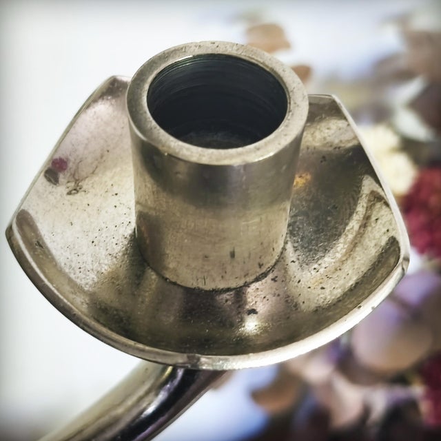 1970s Vintage Candleholder in Aluminum, 1970s For Sale - Image 5 of 18