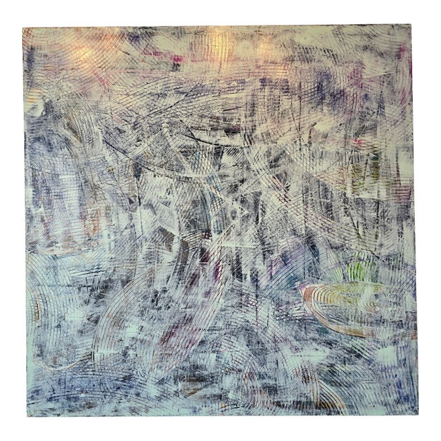 Huge Abstract Painting 60 X 60 by Chul-Hyun Ahn For Sale
