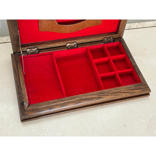 Mid 20th Century Mid 20th Century Wooden Jewelry Box, After Tramp Art For Sale - Image 5 of 6