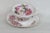 Ceramic Stanley England Bone China Pink Floral White Gold Tea Cup and Saucer Set For Sale - Image 7 of 10
