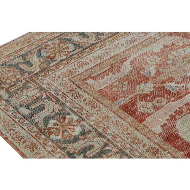 Traditional Vintage Oushak-Style European Rug in Red, With Floral Patterns From Rug & Kilim For Sale - Image 3 of 7