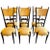 Set of Six Italian Aldo Tura Side Dining Chairs in Goatskin and Parchment For Sale - Image 13 of 13