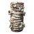 13.8" Modernist Black and White Sculpture Ceramic Vase For Sale