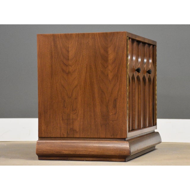 Wood Mid Century Modern Walnut Nightstand For Sale - Image 7 of 8