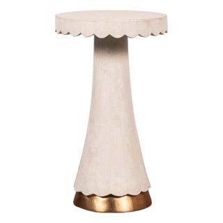 Chelsea House Tessellated Stone Scalloped Occasional Table For Sale