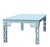 1960s 1960s Chinese Chippendale Table Lattice Legs Painted Pale Blue For Sale - Image 5 of 11