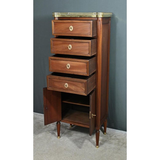 Small Antique Mahogany Chiffonier For Sale - Image 4 of 18